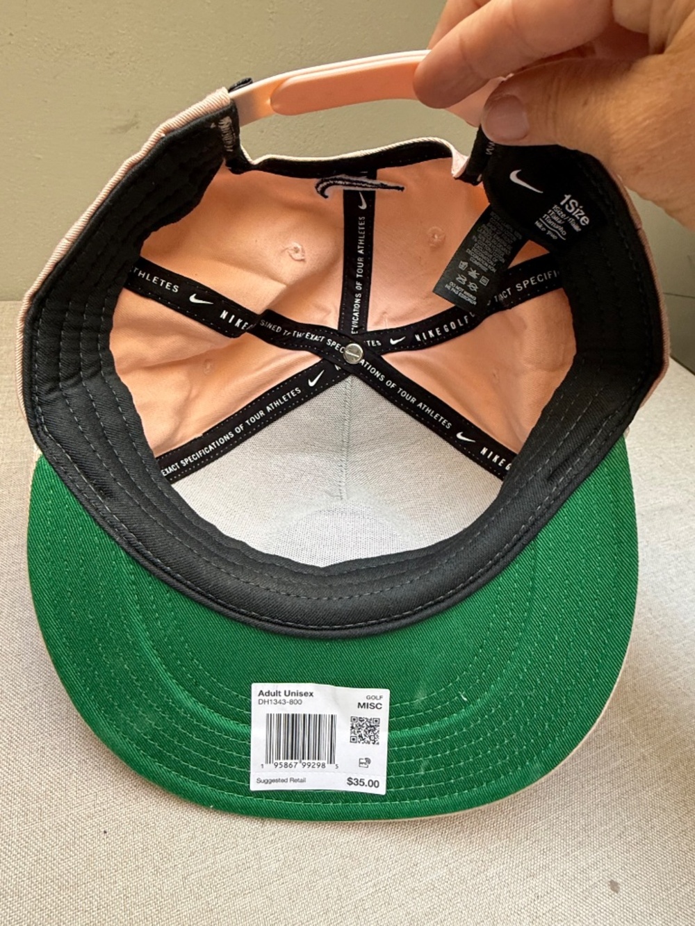Nike Golf True Retro72 Performance Snapback Hat Arctic Pink Unisex NWT - Picture 2 of 9